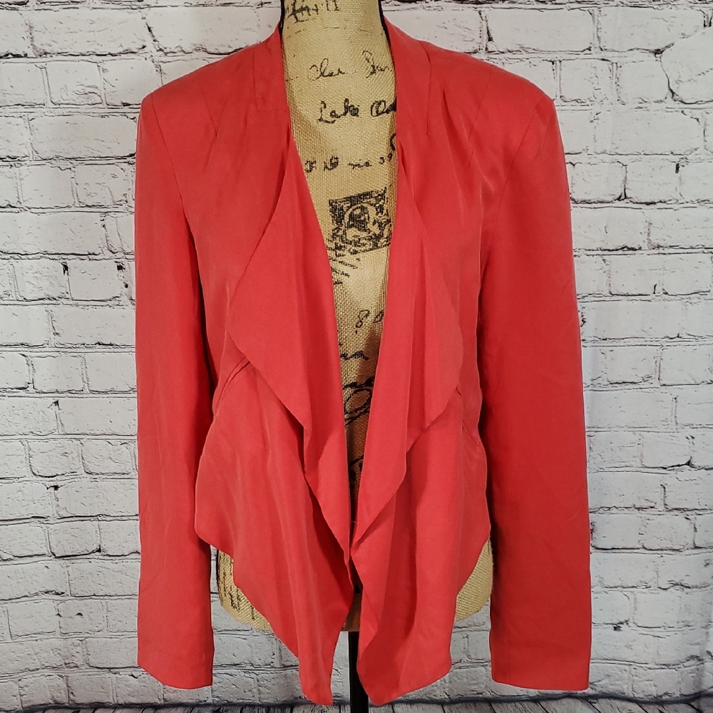 Women's Coral Drape Front Jacket — AU Size 12/US Size 8